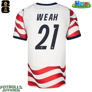 Förenta stater Timothy Weah #21 Hemmatröja VM 2026 Kortärmad